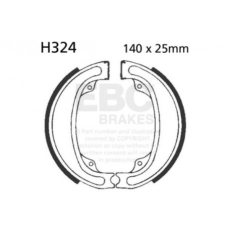 Brzdy EBC Moto EBC Brzdové čeľuste Organic H324 | ebc-brzdy.sk