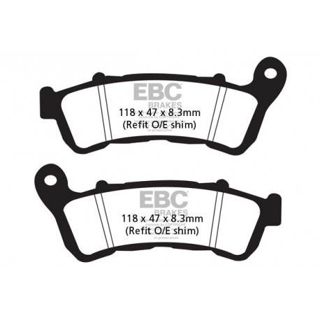 Brzdy EBC Moto EBC Brzdové obloženie SFA Scooter Organic SFA388 | ebc-brzdy.sk