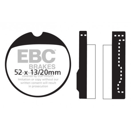 Brzdy EBC Moto EBC Brzdové obloženie Organic FA FA013 | ebc-brzdy.sk