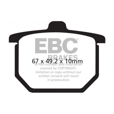 Brzdy EBC Moto EBC Brzdové obloženie  Organic FA030 | ebc-brzdy.sk