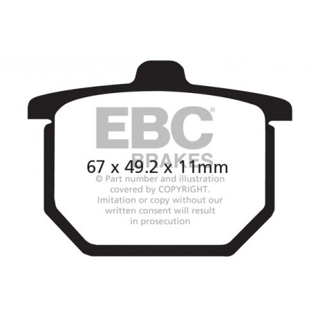 Brzdy EBC Moto EBC Brzdové obloženie  Organic FA029 | ebc-brzdy.sk