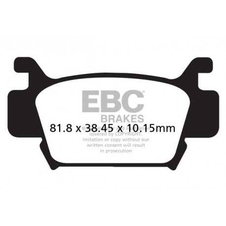 Brzdy EBC Moto EBC Brzdové obloženie  Organic FA410TT | ebc-brzdy.sk