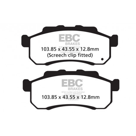 Brzdy EBC Moto EBC Brzdové obloženie  Organic FA476TT | ebc-brzdy.sk