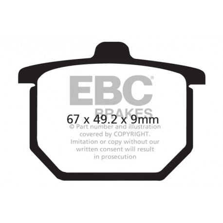 Brzdy EBC Moto EBC Brzdové obloženie Organic FA FA031 | ebc-brzdy.sk