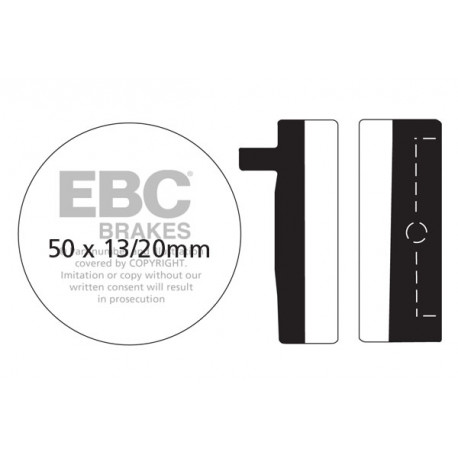 Brzdy EBC Moto EBC Brzdové obloženie Organic FA FA012 | ebc-brzdy.sk