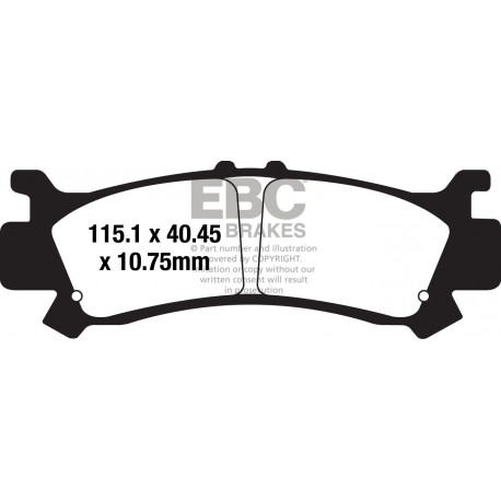 Brzdy EBC Moto EBC Brzdové obloženie  Organic FA701TT | ebc-brzdy.sk
