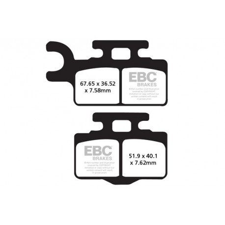 Brzdy EBC Moto EBC Brzdové obloženie  Organic FA302TT | ebc-brzdy.sk
