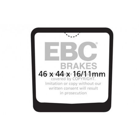 Brzdy EBC Moto EBC Brzdové obloženie  Organic FA048 | ebc-brzdy.sk
