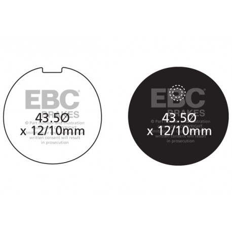 Brzdy EBC Moto EBC Brzdové obloženie  Organic FA039 | ebc-brzdy.sk