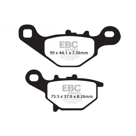 Brzdy EBC Moto EBC Brzdové obloženie  Organic FA230TT | ebc-brzdy.sk
