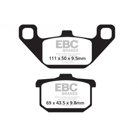 Brzdy EBC Moto EBC Brzdové obloženie  Organic FA085 | ebc-brzdy.sk