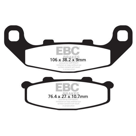 Brzdy EBC Moto EBC Brzdové obloženie Organic FA FA141 | ebc-brzdy.sk