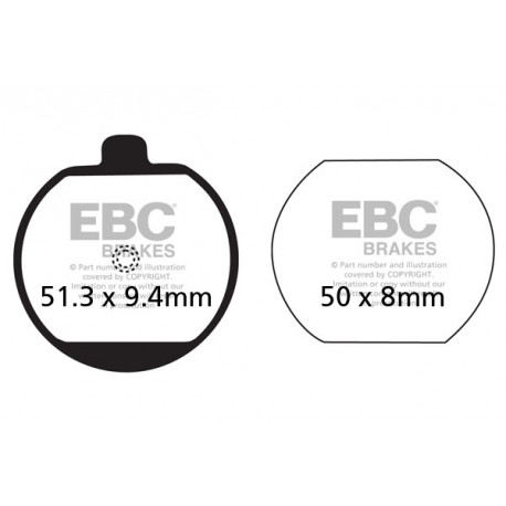 Brzdy EBC Moto EBC Brzdové obloženie  Organic FA073 | ebc-brzdy.sk