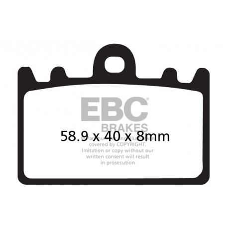 Brzdy EBC Moto EBC Brzdové obloženie  Organic FA180 | ebc-brzdy.sk
