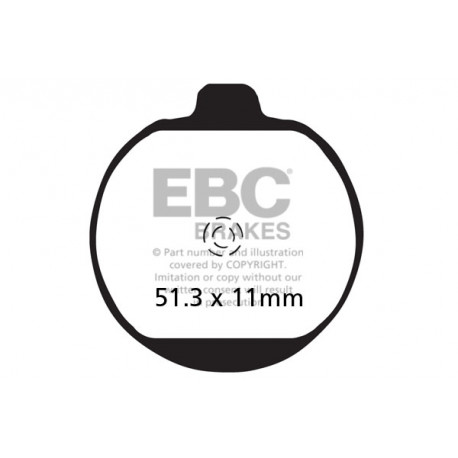Brzdy EBC Moto EBC Brzdové obloženie  Organic FA062 | ebc-brzdy.sk