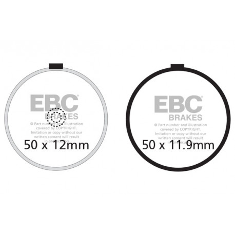 Brzdy EBC Moto EBC Brzdové obloženie  Organic FA038 | ebc-brzdy.sk