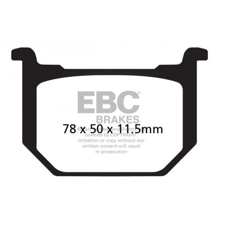 Brzdy EBC Moto EBC Brzdové obloženie  Organic FA051 | ebc-brzdy.sk
