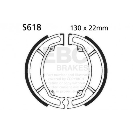 Brzdy EBC Moto EBC Brzdové čeľuste Plain S618 | ebc-brzdy.sk