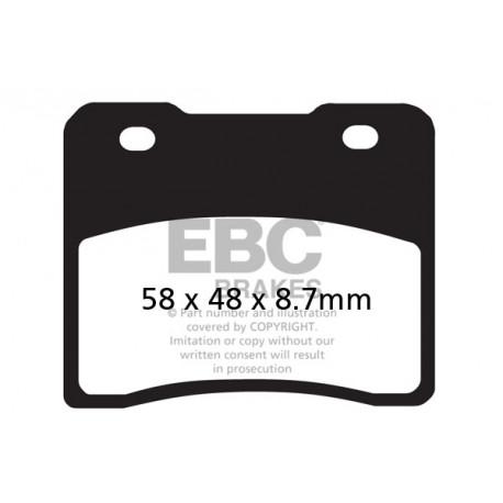 Brzdy EBC Moto EBC Brzdové obloženie  Organic FA102 | ebc-brzdy.sk
