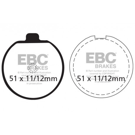 Brzdy EBC Moto EBC Brzdové obloženie  Organic FA035 | ebc-brzdy.sk