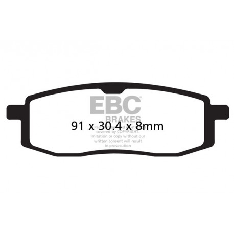 Brzdy EBC Moto EBC Brzdové obloženie  Organic FA105TT | ebc-brzdy.sk