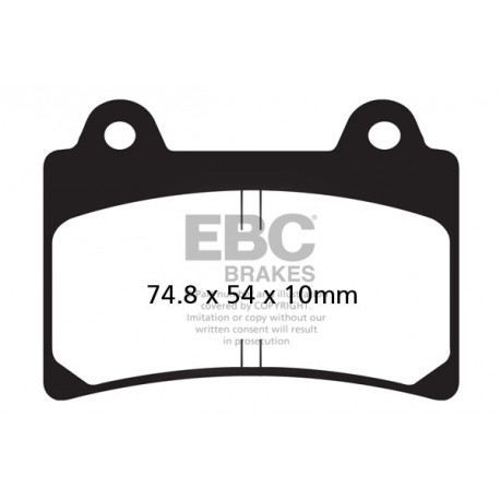 Brzdy EBC Moto EBC Brzdové obloženie Organic FA FA123 | ebc-brzdy.sk