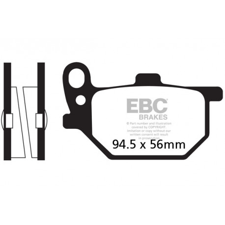 Brzdy EBC Moto EBC Brzdové obloženie  Organic FA041 | ebc-brzdy.sk