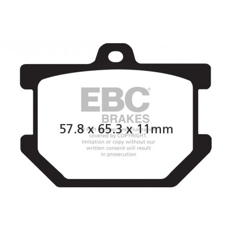 Brzdy EBC Moto EBC Brzdové obloženie  Organic FA034 | ebc-brzdy.sk