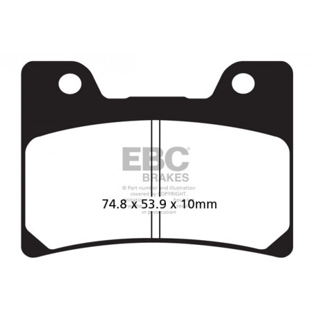 Brzdy EBC Moto EBC Brzdové obloženie  Organic FA160 | ebc-brzdy.sk