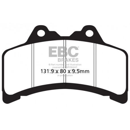 Brzdy EBC Moto EBC Brzdové obloženie  Organic FA191 | ebc-brzdy.sk