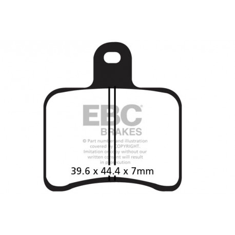 Brzdy EBC Moto EBC Brzdové obloženie  Organic FA442/4 | ebc-brzdy.sk