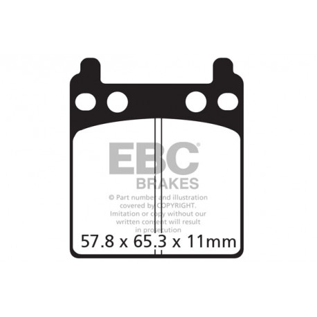 Brzdy EBC Moto EBC Brzdové obloženie  Organic FA032 | ebc-brzdy.sk