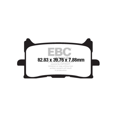 Brzdy EBC Moto EBC Brzdové obloženie  Organic FA679 | ebc-brzdy.sk
