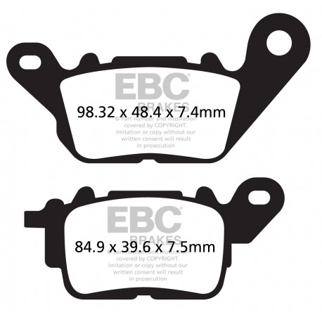 Brzdy EBC Moto EBC Brzdové obloženie SFA Scooter Organic SFA694 | ebc-brzdy.sk