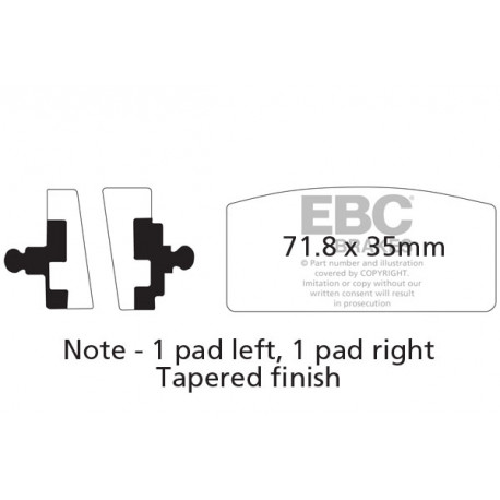 Brzdy EBC Moto EBC Brzdové obloženie&nbsp; Semi-Sintered FA022V | ebc-brzdy.sk