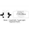 EBC Brzdové obloženie&nbsp; Semi-Sintered FA022V