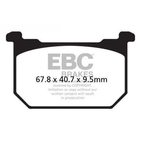 Brzdy EBC Moto EBC Brzdové obloženie V Semi-Sintered FA069/3V | ebc-brzdy.sk