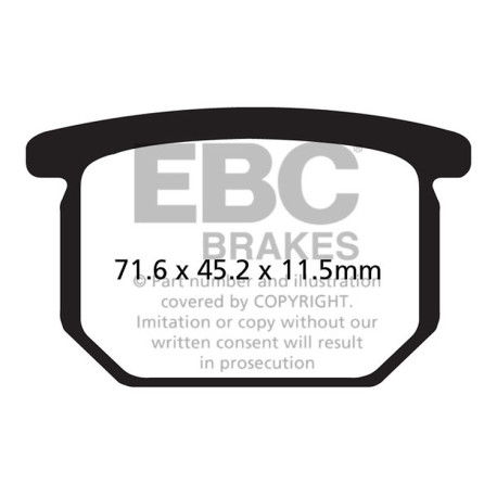 Brzdy EBC Moto EBC Brzdové obloženie V Semi-Sintered FA065V | ebc-brzdy.sk