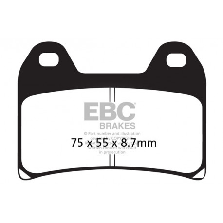 Brzdy EBC Moto EBC Brzdové obloženie Double-H Sintered FA244HH | ebc-brzdy.sk