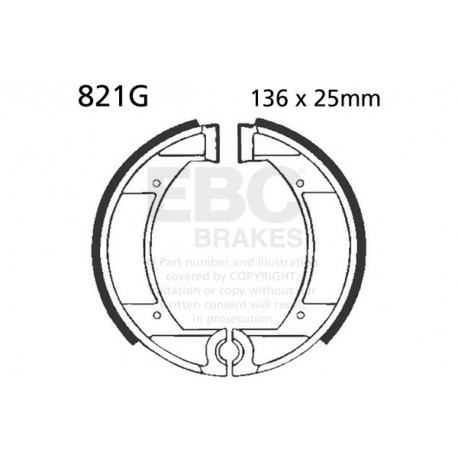Brzdy EBC Moto EBC Brzdové čeľuste Grooved 821G | ebc-brzdy.sk