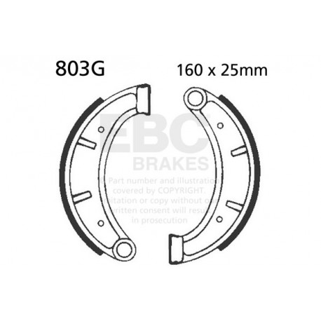 Brzdy EBC Moto EBC Brzdové čeľuste Grooved 803G | ebc-brzdy.sk