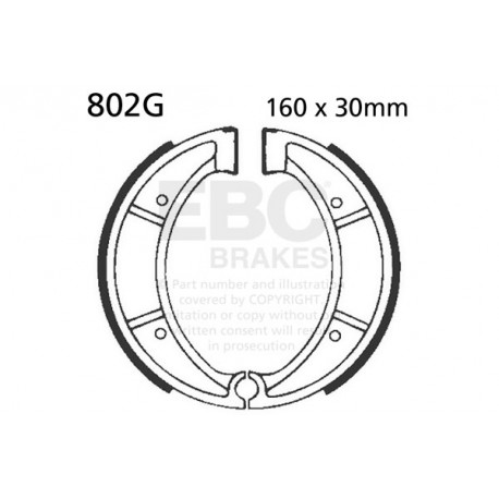 Brzdy EBC Moto EBC Brzdové čeľuste Grooved 802G | ebc-brzdy.sk
