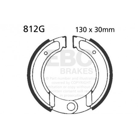 Brzdy EBC Moto EBC Brzdové čeľuste Grooved 812G | ebc-brzdy.sk