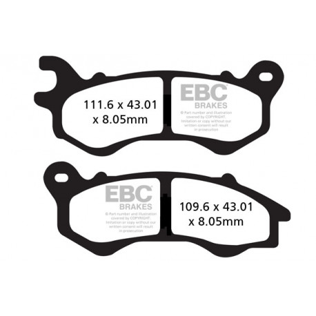 Brzdy EBC Moto EBC Brzdové obloženie SFAHH Scooter Sintered SFA603HH | ebc-brzdy.sk