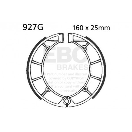 Brzdy EBC Moto EBC Brzdové čeľuste Grooved 927G | ebc-brzdy.sk