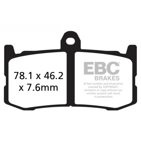Brzdy EBC Moto EBC Brzdové obloženie SFA Scooter Organic SFA283/4HH | ebc-brzdy.sk