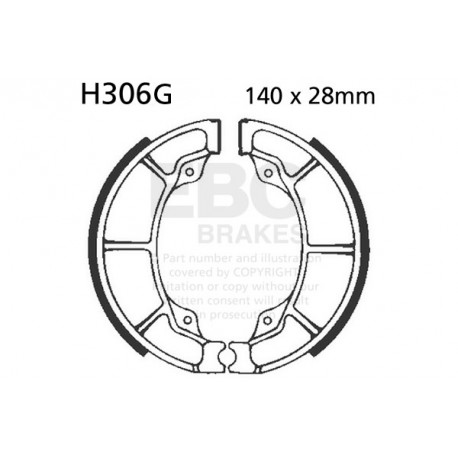 Brzdy EBC Moto EBC Brzdové čeľuste Grooved H306G | ebc-brzdy.sk