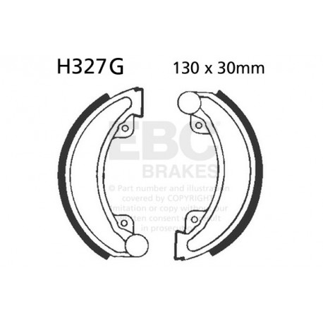 Brzdy EBC Moto EBC Brzdové čeľuste Grooved H327G | ebc-brzdy.sk