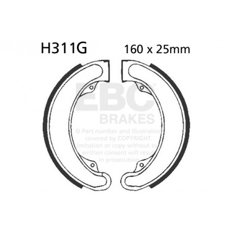 Brzdy EBC Moto EBC Brzdové čeľuste Grooved H311G | ebc-brzdy.sk