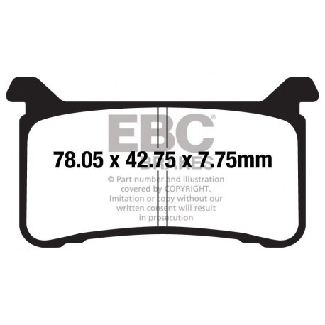 Brzdy EBC Moto EBC Brzdové obloženie Double-H Sintered FA700HH | ebc-brzdy.sk